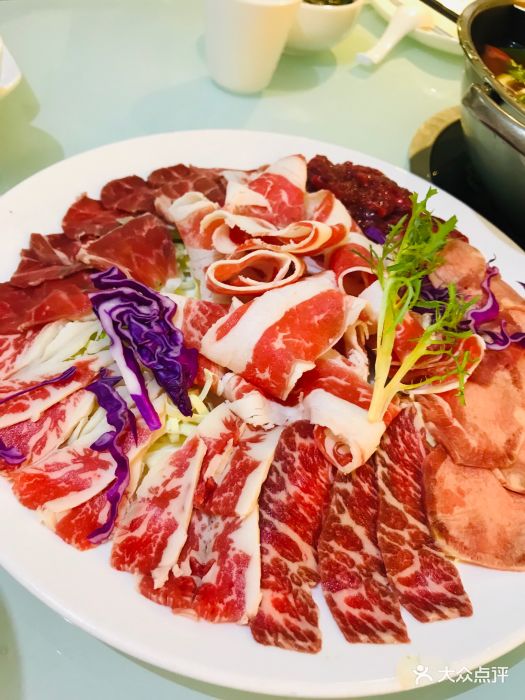 火汤港式牛肉火锅牛拼盘图片