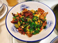 大蒜叶炒腊味-农耕记·湖南土菜(海上世界店)