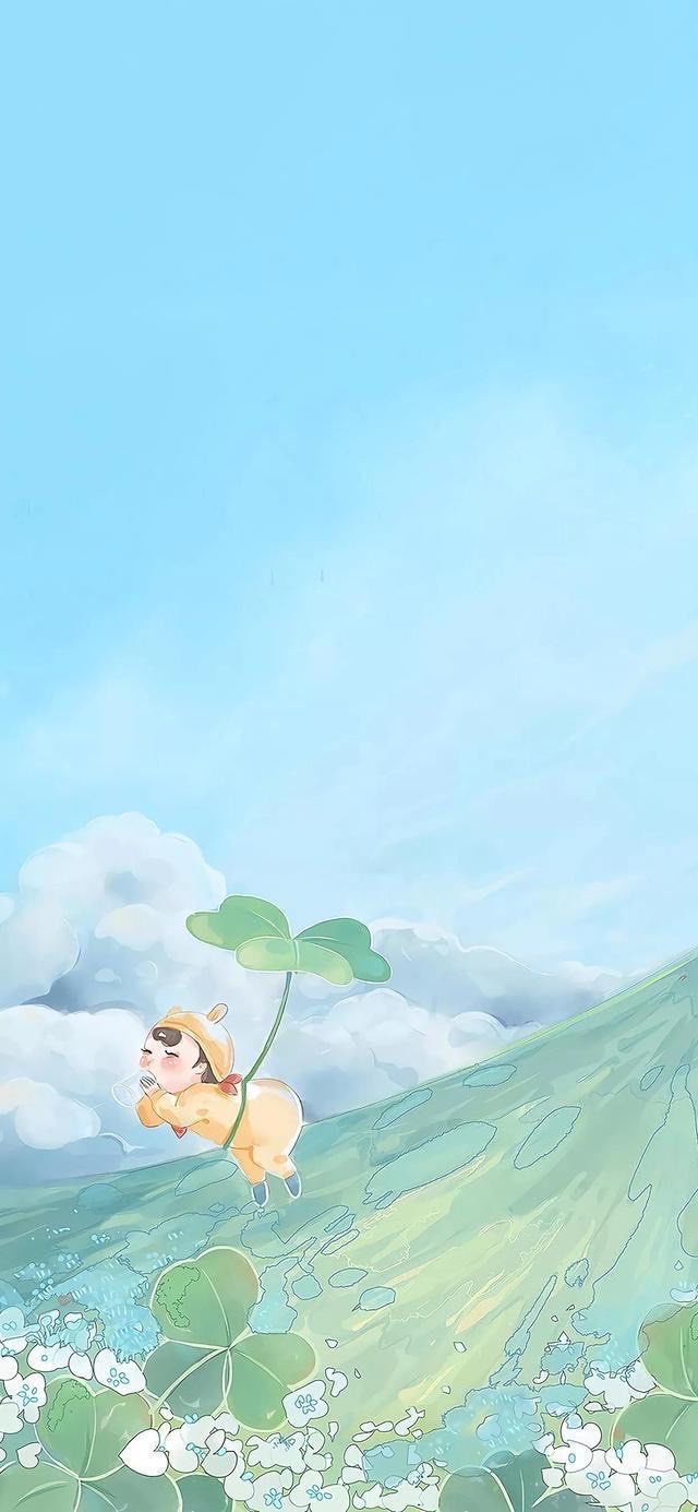 手机里的小清新插画