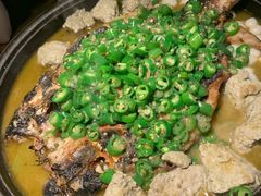 翡翠青椒烤黔鱼-烤匠麻辣烤鱼(环球中心店)