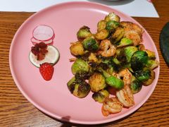 孢子甘蓝煎虾仁-甜阿姨·天台花园私房菜(万松园店)