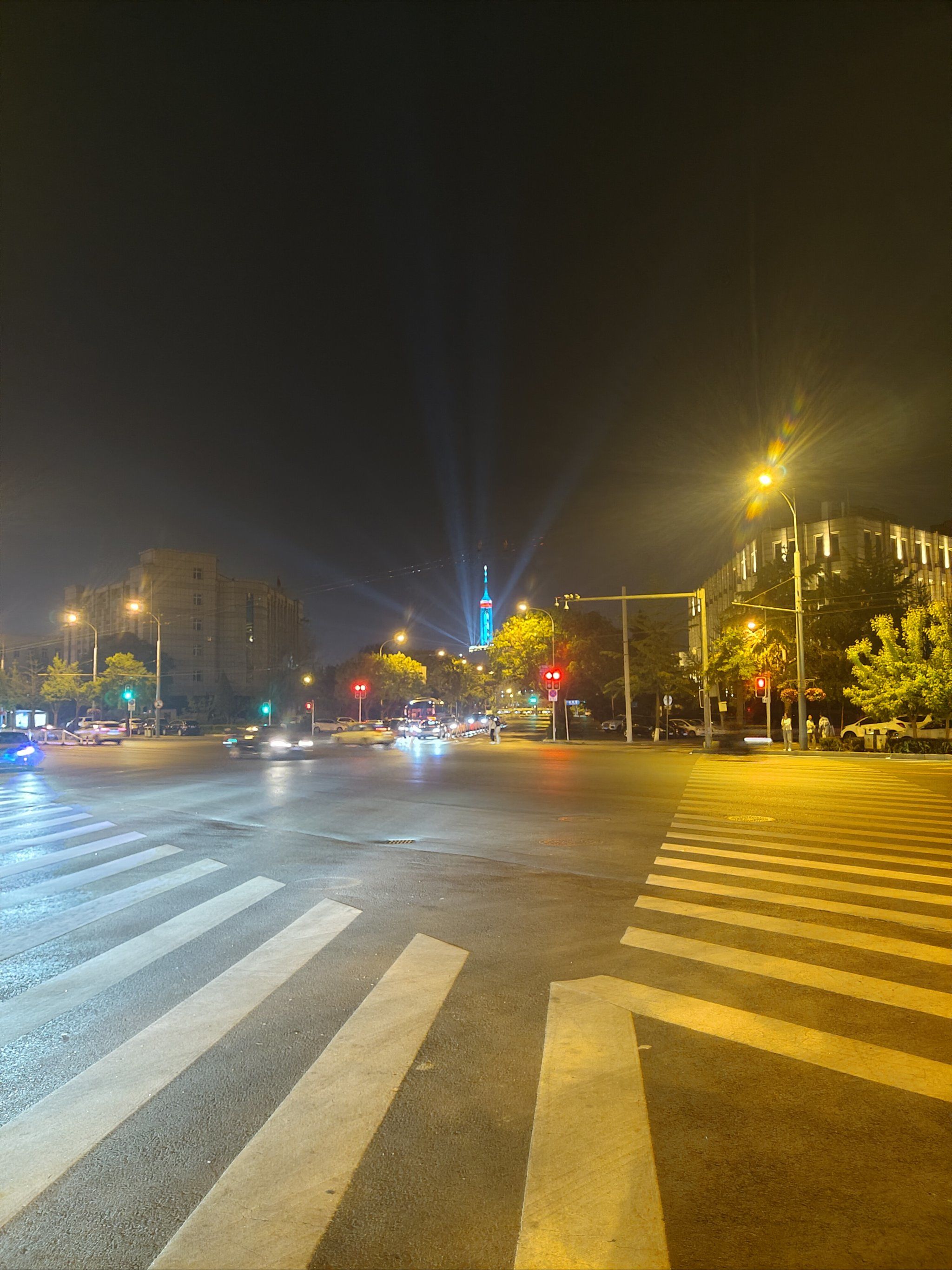 灯光闪烁步行时