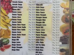 菜单-Jonah's Fruit Shake & Snack Bar