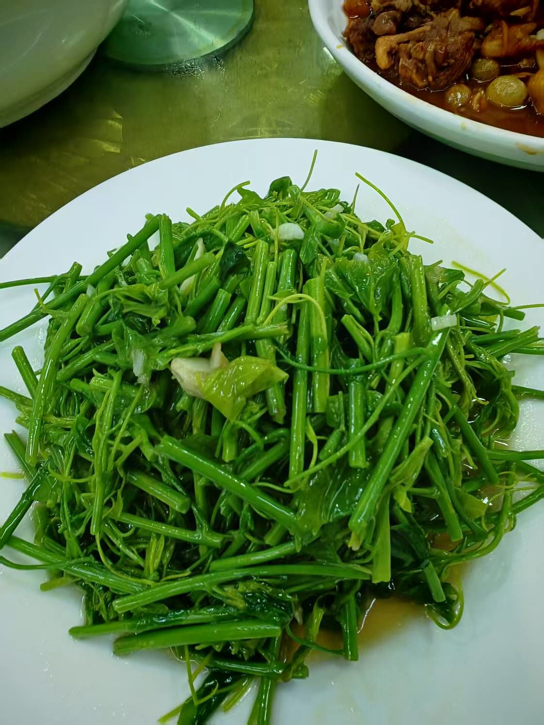 野生龙须菜,山黄皮炒土鸭,明仕山水豆腐