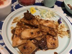 牛仔骨炒年糕-绿茶餐厅(布吉万象汇店)