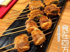 韭菜泡菜串+明太子串-九州酒场ひこぞう(2号店)