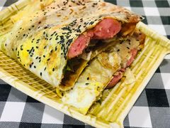 香辣煎饼果子-冷峰马家鸡蛋牛奶醪糟(八朗学五巷店)