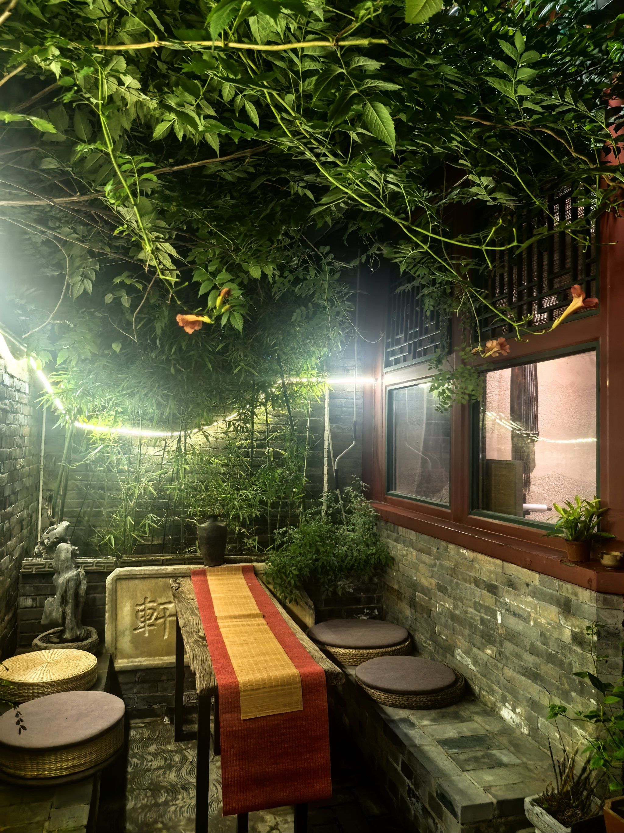 古色古香的庭院夜色