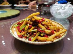 干煸藕丝-刘胖子家常菜(金色港湾店)
