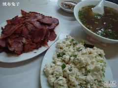 钱儿肉，小葱拌豆腐，驴肉汤-王胖子驴肉火烧(鼓楼店)