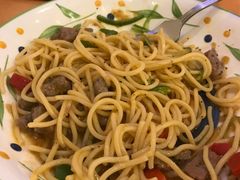 黑椒牛柳炒意粉-萨莉亚意式餐厅(上渡路店)