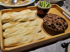 虾酱卷子-渔民船说·北塘海鲜·天津菜·海肠捞饭(北塘古镇店)