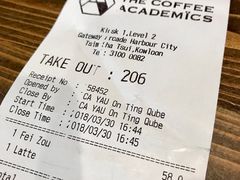 账单-The Coffee Academics(尖沙咀店)