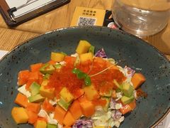 木瓜蟹籽牛油果沙拉-原石牛扒·约会餐厅(龙城万科里店)