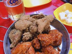 cass生扎啤-BHC炸鸡(明洞总店)