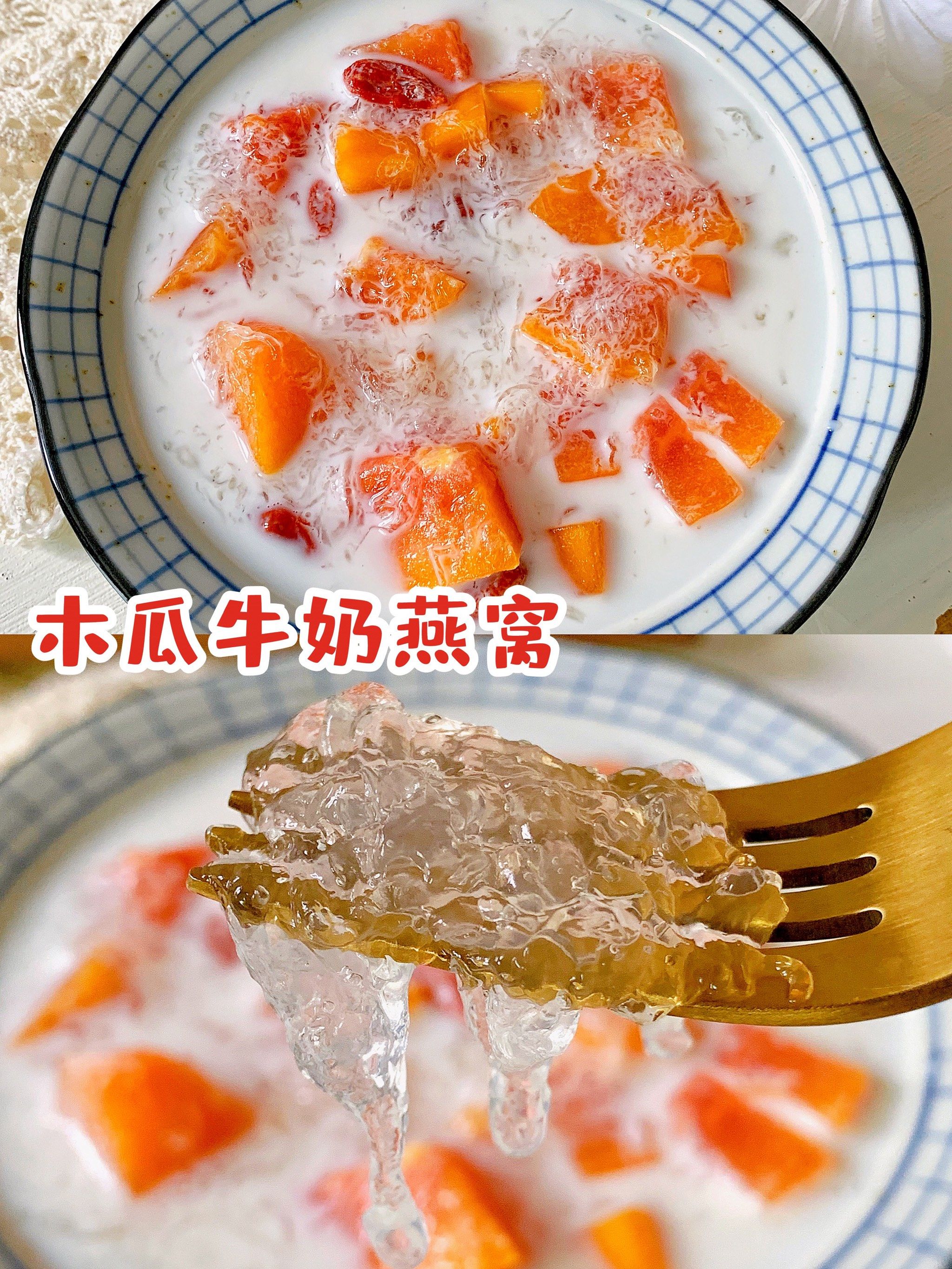 养颜必备‼胶原蛋白满满木瓜牛奶鲜炖燕窝