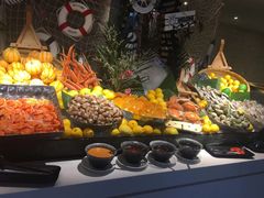 自助取餐区-威珀斯酒店·珀萃美食餐厅 | 海鲜刺身·现烤生蚝·特色烤肉