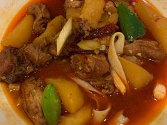 沙湾大盘鸡-西域盛宴烧烤新疆菜清真餐厅(古美店)