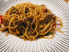 黑椒蘑菇牛柳意面-清真·艾美可餐厅(大悦汇店)