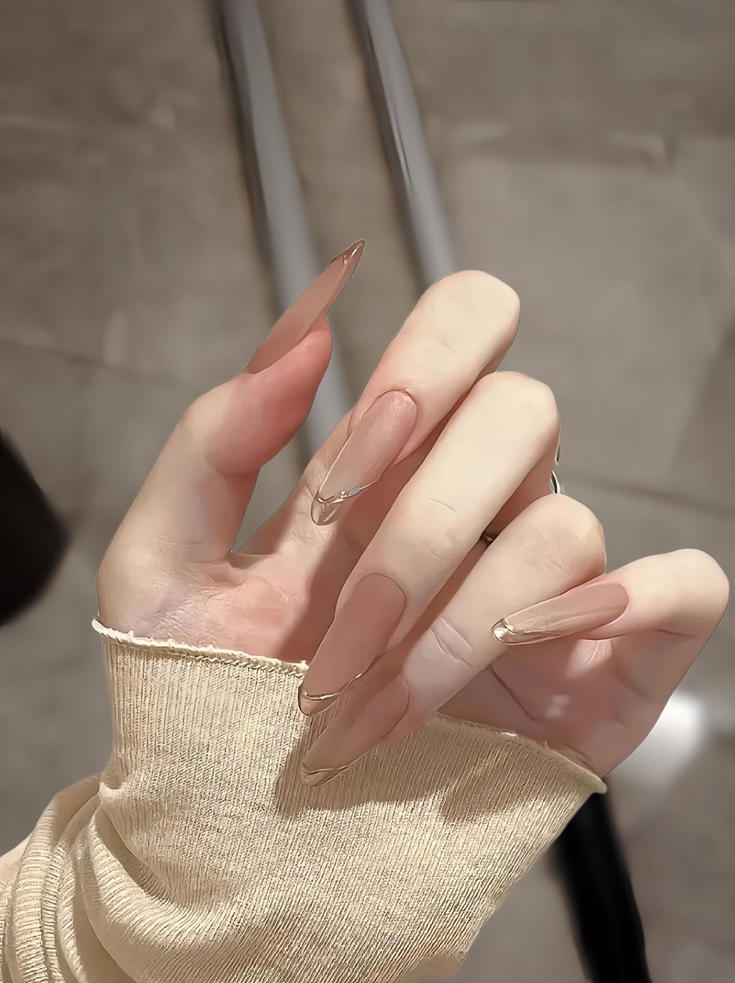 清新裸色系美甲好心情