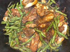 脆骨豆角卷子-华盛园卷子王农家菜水库鱼