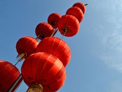 天后宫正殿外的红灯笼-南沙天后宫景区