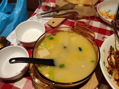 鸡汤小白菜煮榆林豆腐-西贝莜面村(近铁城市广场店)