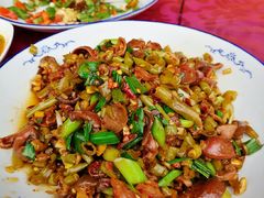 辣豆角鸡胗-瑶河山里菜