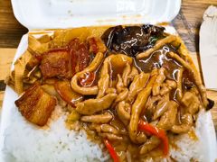 扒肉鱼香肉丝盒饭-胖姐盒饭(通达街店)