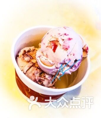 麻糬双球冰淇淋杯
