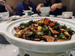 泡饭吃的辣椒炒肉-佳兰雅序融合菜(高新店)