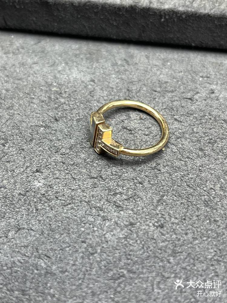 tiffany蒂芙尼 双t开口戒指18k玫瑰-大众点评