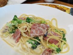 奶油培根蘑菇意面-吉姆丽德乡村西餐厅(闵行交大店)