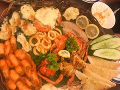 超大的海鲜拼盘-茉莉.Red Crab