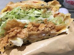 双蛋肉松培根煎饼套餐-煎饼道·新鲜现做(来福士店)