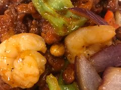 椒香虾仁爆鸡球-陈傻子餐厅(世纪都会店)