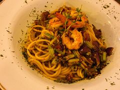 鲜虾蒜辣意面-小食院简餐厅