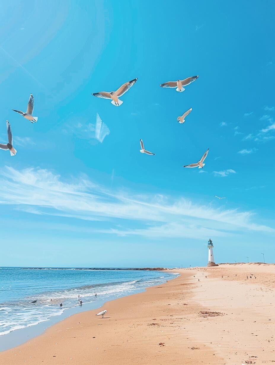 海天相接的美景