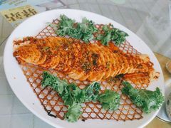 素风味竹烤鱼-天天向上素食餐厅(五台山店)