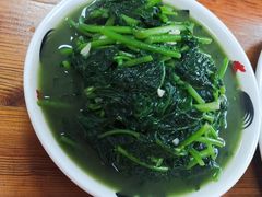 虾酱炒地瓜叶-邮电新村嘉积鸭美味园