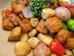 石锅火焰雪花牛肉粒-同庆楼(天鹅酒家店)