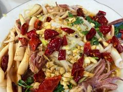 油泼笔管-来之顺海鲜菜馆·青岛菜·始于1993(栈桥店)