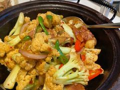 干锅培根花菜-莫干山郡安里度假酒店-桃尖中餐厅