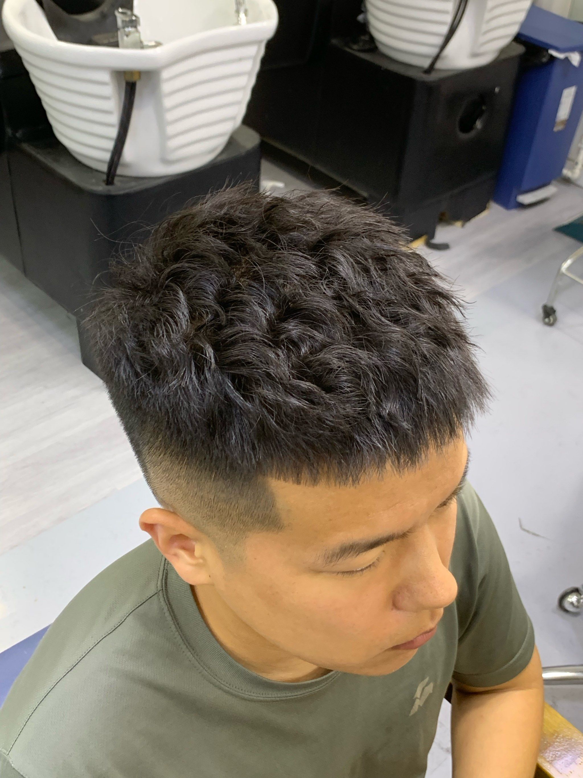 男士发型设计,自然吹干即可,#摩根烫