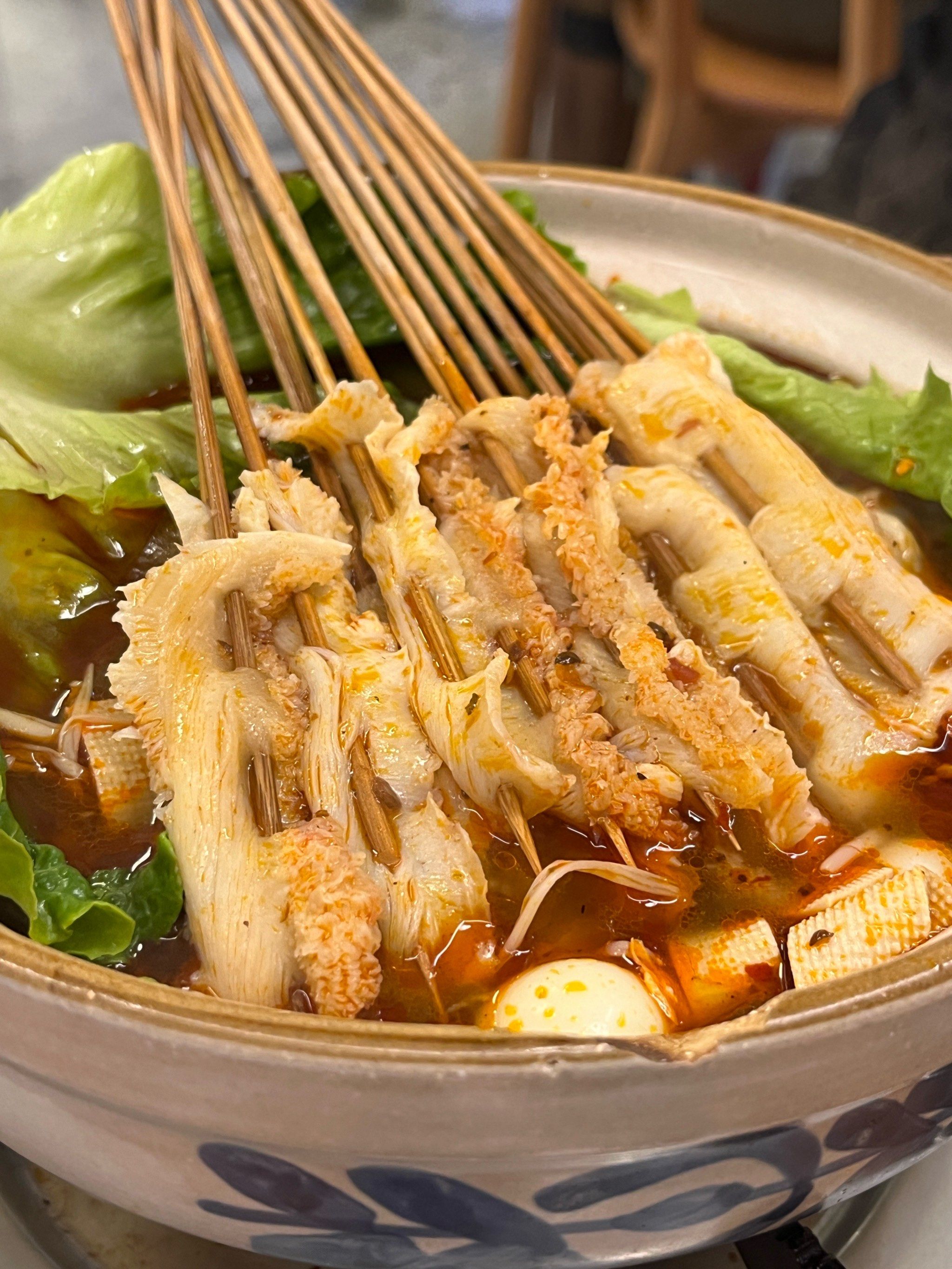 好新鲜的牛肚串串