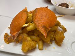 蛋黄梭子蟹炒年糕-西山人家·传统苏帮菜·家宴(木渎店)
