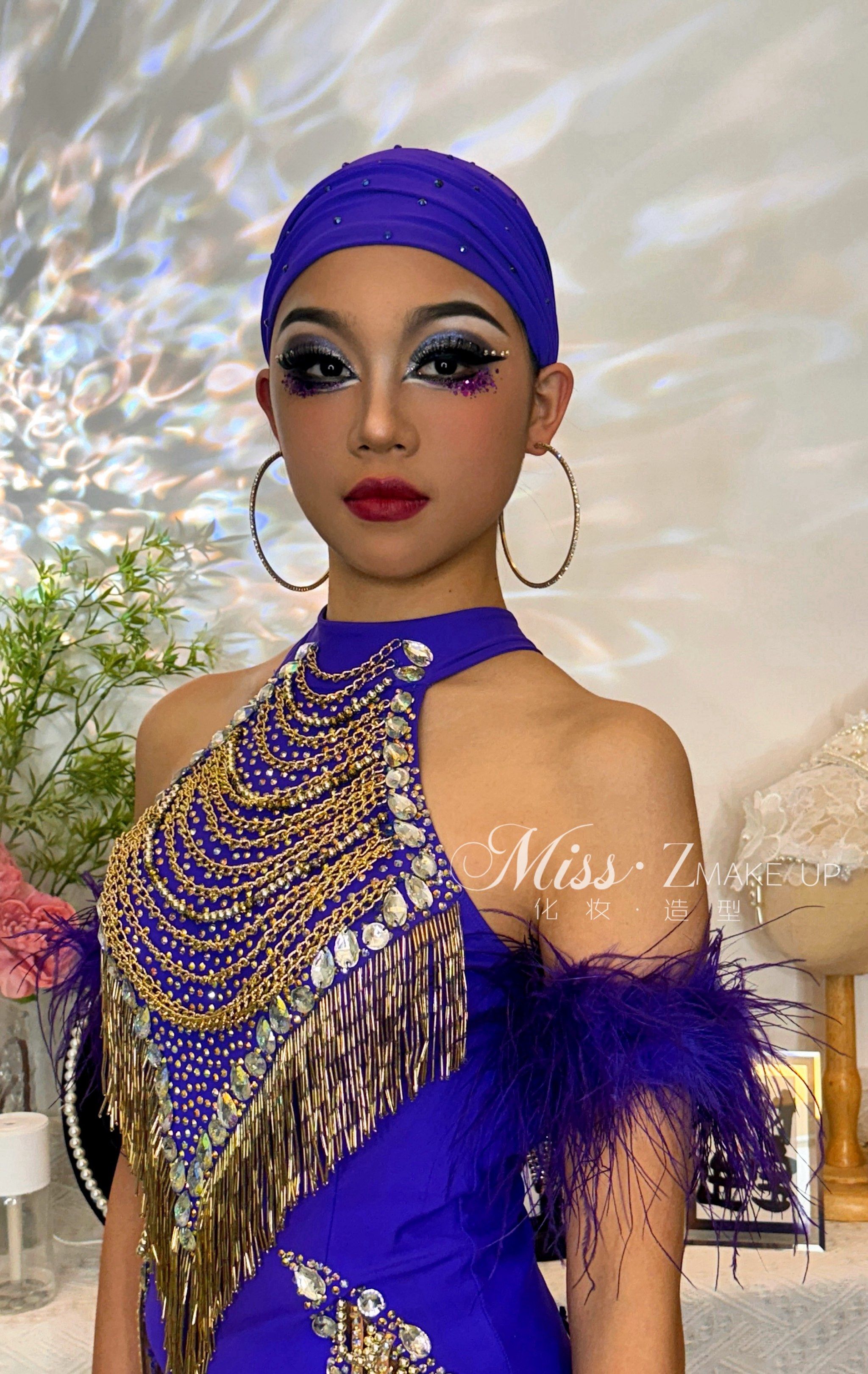 精致拉丁舞妆造