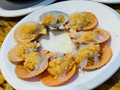 蒜蓉粉丝蒸扇贝-蓝湾碧波·老字号·疍家非遗海上餐厅