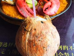 新鲜的椰汁-戴见海蒸汽海鲜自助餐厅(刘庄店)