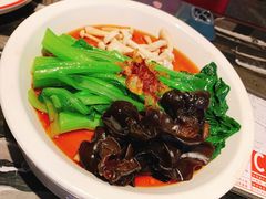 白灼菌菇菜心-新白鹿餐厅(虹桥南丰城店)
